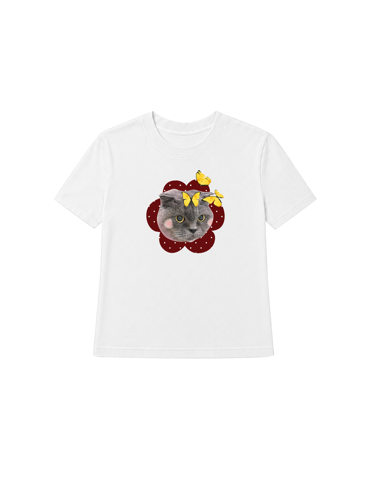 Áo Thun Nữ Floral Cat