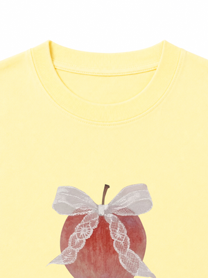 Áo Thun Nữ  Byyou Apple With Coquette
