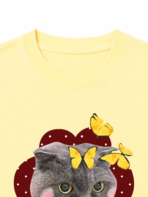 Áo Thun Nữ Floral Cat