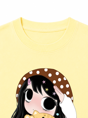 Áo Thun Nữ Little Girl Brown Dots