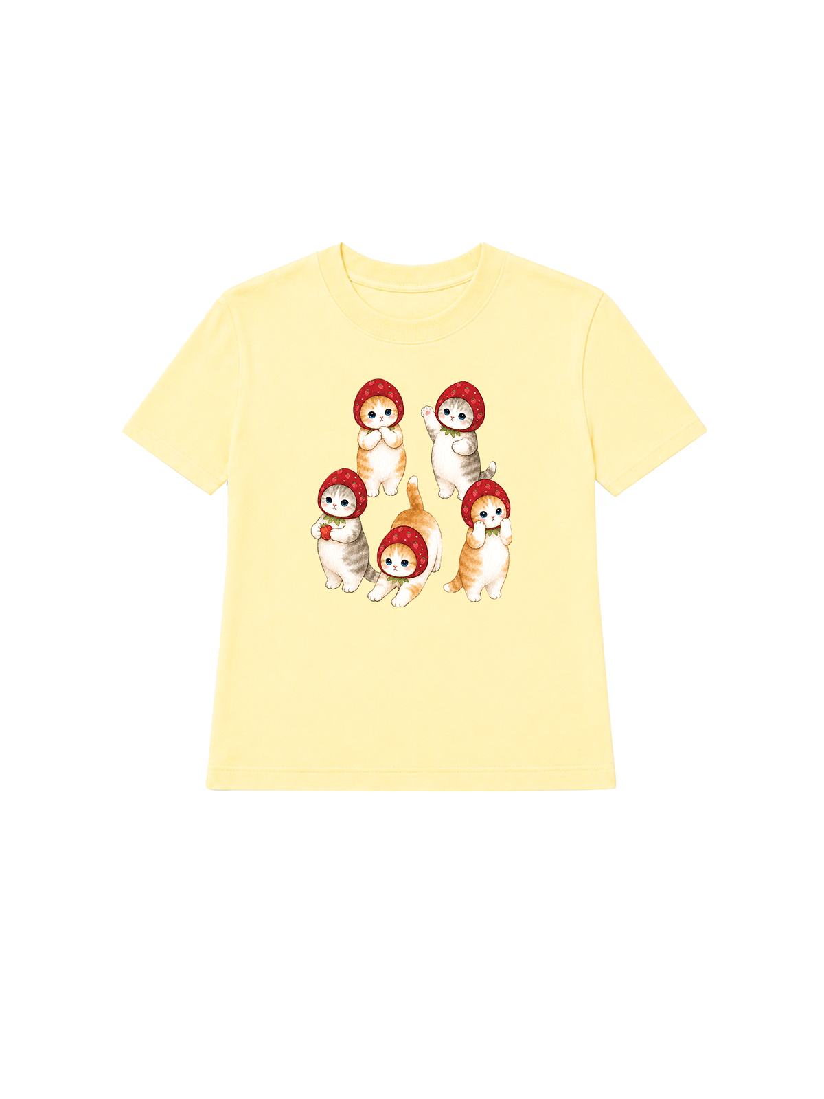 Áo Thun Nữ Cute Cat With Strawberry